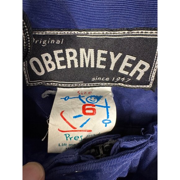 Obermeyer Kids Size 6 Blue Insulated Snow Bib Pants With Adjustable Straps & "I- - Picture 3 of 16